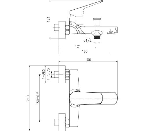 Смеситель Cersanit Flavis 63035