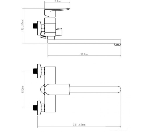 Смеситель Econoce EC0282WT