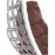 Подвесное кресло M-Group Для двоих Люкс 11510105 белый ротанг/коричневая подушка