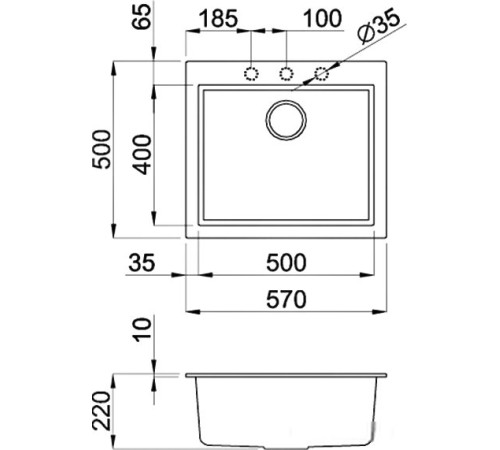 Кухонная мойка Elleci Quadra 105 Tortora 43