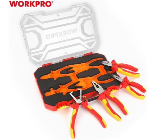 Набор пассатижей Workpro WP204703 4 предмета