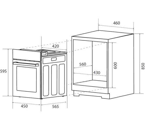 Электрический духовой шкаф ZUGEL ZOE452W