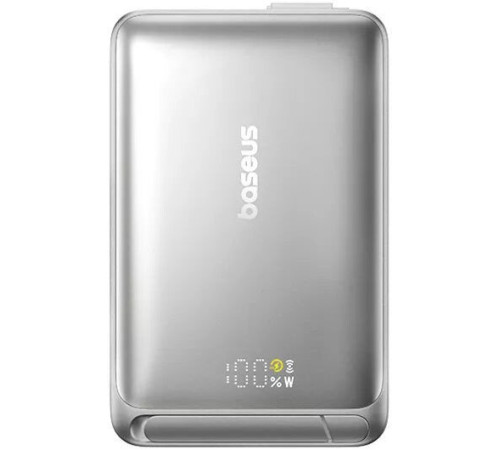 Внешний аккумулятор Baseus Nomos Qi2 Magnetic Power Bank 10000mAh серебристый