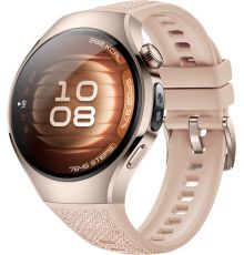 Умные часы Huawei Watch 5 42 мм песочный, с бежевым силиконовым ремешком, международная версия