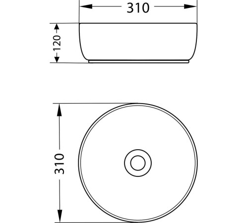 Умывальник Lauter 21499-31 + Reef 21CK8678C с донным клапаном 21190CH хром
