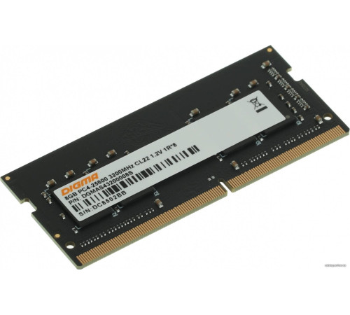 Оперативная память Digma 8ГБ DDR4 SODIMM 3200 МГц DGMAS43200008S