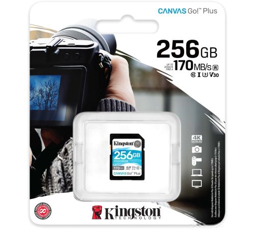 Карта памяти Kingston Canvas Go! Plus SDXC 256GB SDG3/256GB