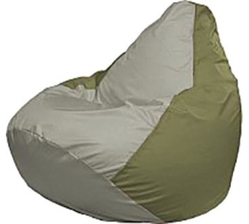 Кресло-мешок Flagman Груша Медиум Г1.1-341 серый/оливковый