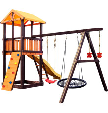 Игровой комплекс Perfetto Sport Pitigliano-4 + качели Паутина