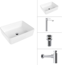 Умывальник Lauter 21674 + Moon 21СK81691C + сифон 21635CH + дон.клапан 21190CH хром