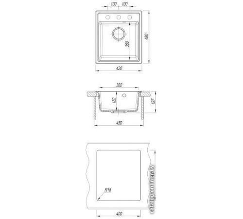 Кухонная мойка Dr. Gans Smart Оливия 42 25.140.B0580.409 графит
