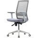 Офисное кресло Bestuhl S30 White Pl без подголовника и рег. подлокотником черная сетка/серая ткань