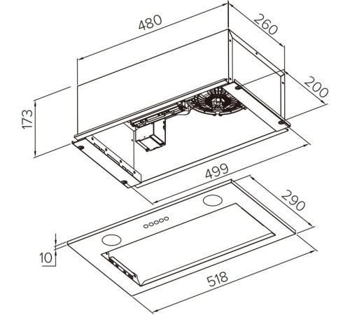 Кухонная вытяжка Weissgauff Box 1000 BL Sensor