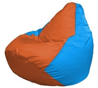 Кресло-мешок Flagman Груша Мини L Г0.1-221 оранжевый/голубой