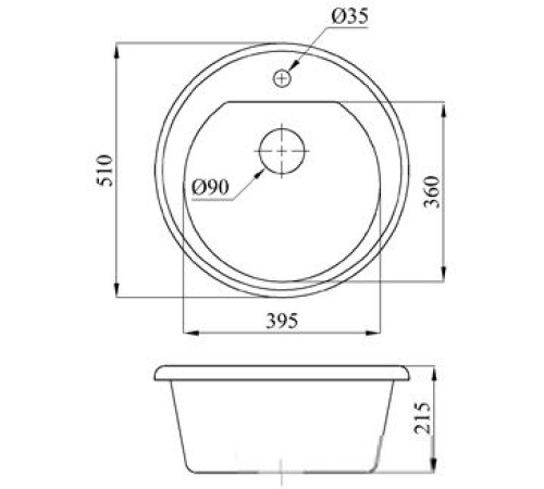 Кухонная мойка БелЭворс Traffic черный, без сифона