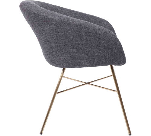 Интерьерное кресло AksHome Amur 104624 темно-серая ткань/золото