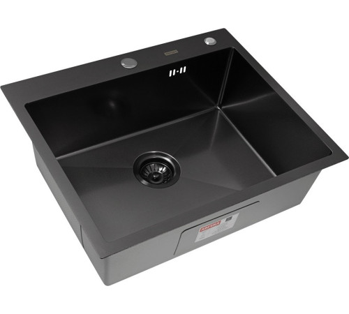 Кухонная мойка ARFEKA Eco AR 600*500 Black PVD Nano Decor Volcanic Rock
