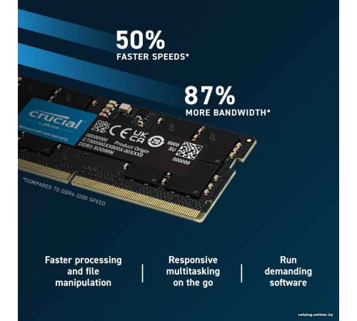 Оперативная память Crucial 16ГБ DDR5 SODIMM 4800МГц CB16GS4800