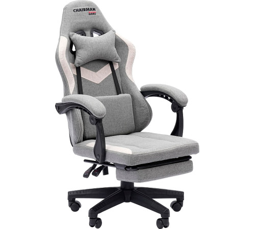 Игровое геймерское кресло CHAIRMAN CH26 ткань, серый