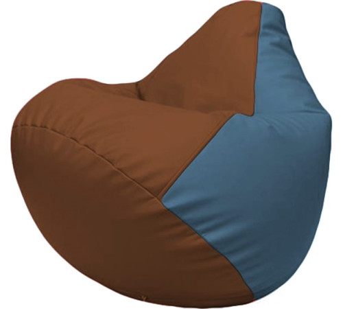 Кресло-мешок Flagman Груша Макси Г2.3-0703 коричневый/синий