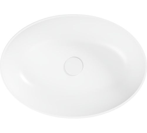 Умывальник Belux Турин 540 элипс 18, белый матовый/Solid Surface