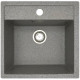 Кухонная мойка БелЭворс Rio + смеситель W4998-4 + дозатор L405-1 серый/сатин