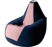 Кресло-мешок Kreslomeshki Груша Kombo XXXL GKV-145x100-TSP темно-синий/пудра
