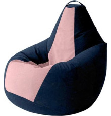 Кресло-мешок Kreslomeshki Груша Kombo XXXL GKV-145x100-TSP темно-синий/пудра