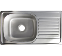 Кухонная мойка AKS Прямоугольная 76x42 матовый хром
