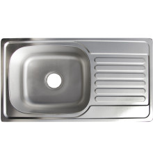 Кухонная мойка AKS Прямоугольная 76x42 матовый хром