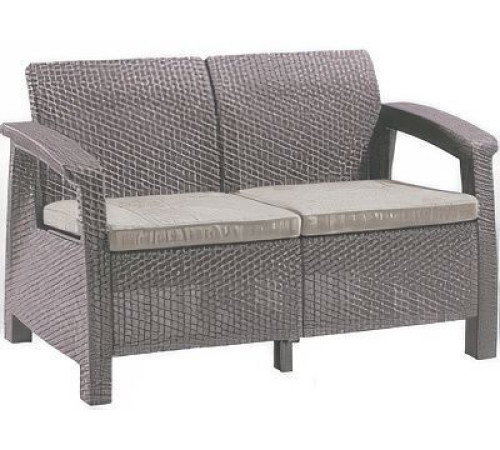 Садовый диван Keter Corfu Love Seat 227644 капучино