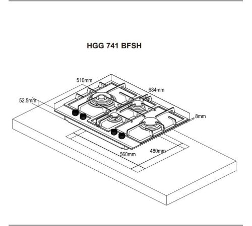 Варочная панель Weissgauff HGG 741 BFSH