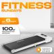 Электрическая беговая дорожка Sundays Fitness Simple Line GB-TR380 белый