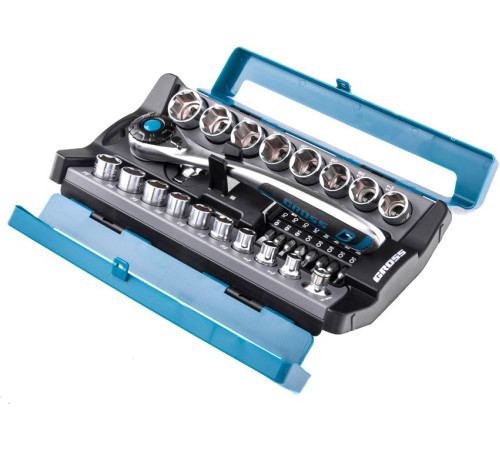 Набор трещотка с головками и битами GROSS 14145 36 предметов