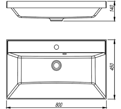 Умывальник Symbolite Asti 80x45
