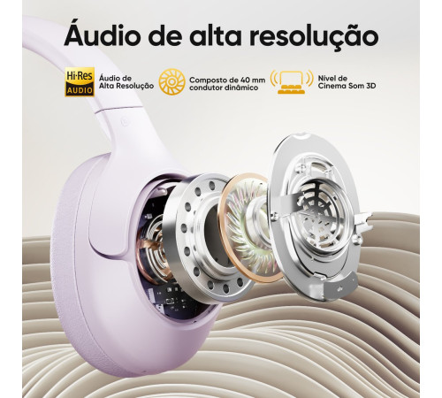 Наушники QCY H3 сиреневый