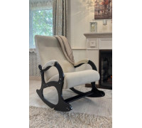 Кресло-качалка Mio Tesoro Бастион-32 велюр бежевый/черный