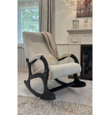 Кресло-качалка Mio Tesoro Бастион-32 велюр бежевый/черный