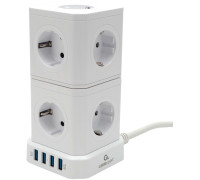 Сетевой фильтр Cablexpert TWR-9-U4-W-2