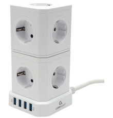 Сетевой фильтр Cablexpert TWR-9-U4-W-2