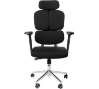 Игровое геймерское кресло Jiqiao R6001-ПЧ черный/черный