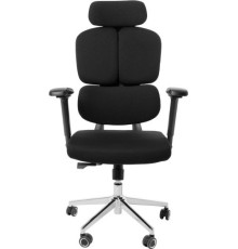 Игровое геймерское кресло Jiqiao R6001-ПЧ черный/черный