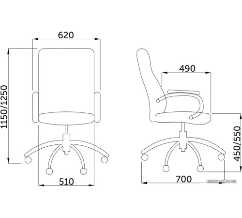 Офисное кресло Седия King A темно-коричневый