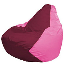 Кресло-мешок Flagman Груша Мини L Г0.1-306 бордовый/розовый