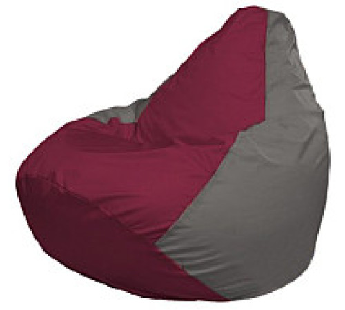 Кресло-мешок Flagman Груша Мини L Г0.1-303 бордовый/серый