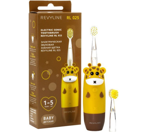 Электрическая зубная щетка Revyline RL 025 Baby желтый