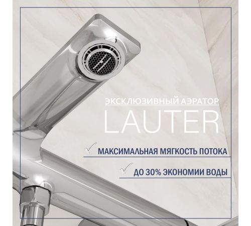 Смеситель Lauter Velvet 21СК6696С с лейкой Daisy 21S10167