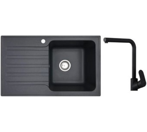 Кухонная мойка БелЭворс Styl R + Like F8005022 черный