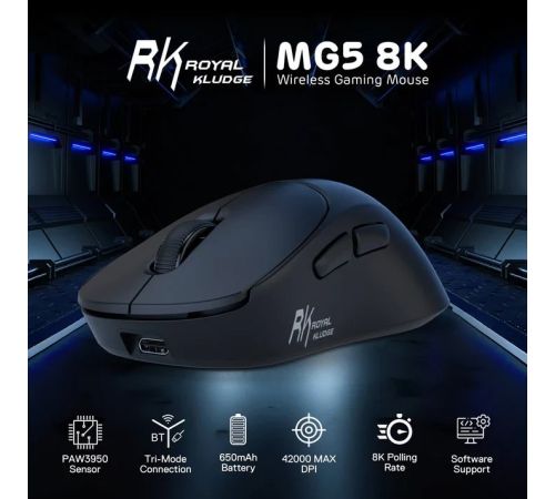 Игровая мышь Royal Kludge MG5 черный