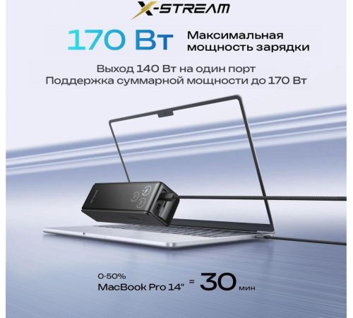 Внешний аккумулятор EcoFlow Rapid 25000mAh без кабелей, 170 Вт, зеленый